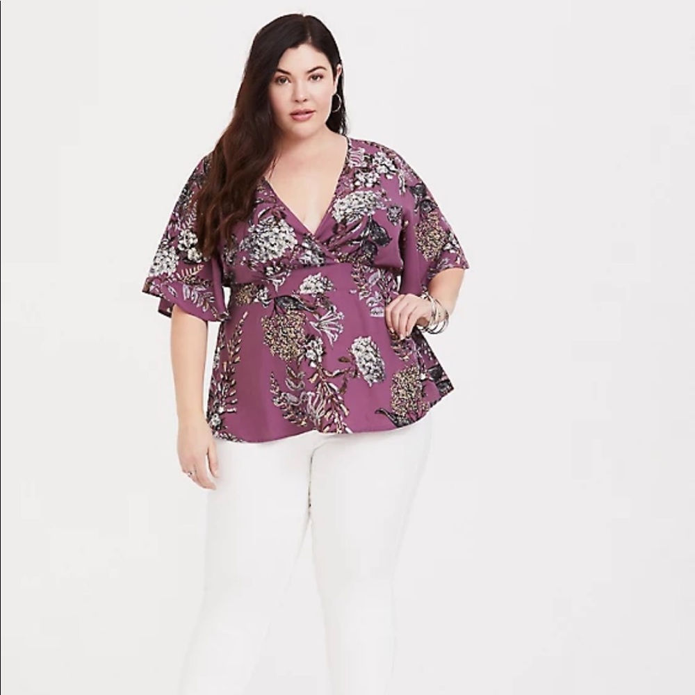 FLORAL PRINT SMOCKED BABYDOLL TOP